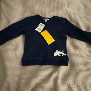 NWT yelli-oh size 6-9 months blue long sleeved shirt